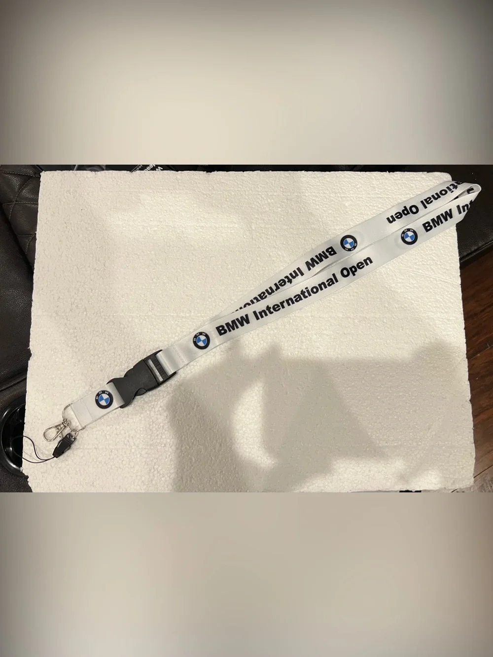 BMW INTERNATIONAL OPEN White, Black & Blue Quick Release Lanyard